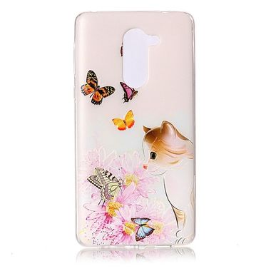 Gumový kryt Cat and Butterflies na Huawei P10