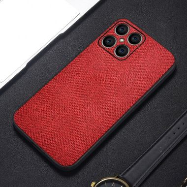 Gumový kryt CLOTH pro Honor X8 4G - Červená