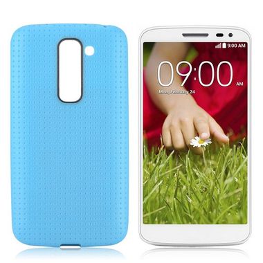 Gumový kryt Color Mesh na LG G2 Mini - modrá