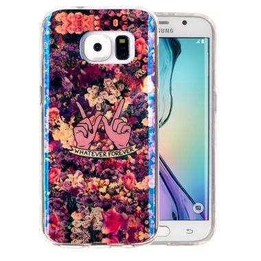 Gumový kryt Colorful Flowers na Samsung Galaxy S6 edge