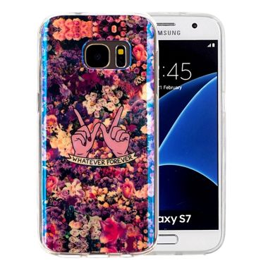 Gumový kryt Colorful Flowers na Samsung Galaxy S7