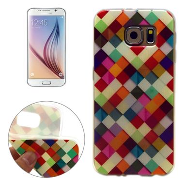 Gumový kryt Colorful Grid na Samsung galaxy S6