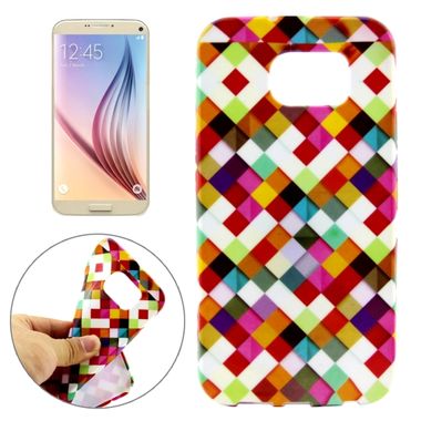 Gumový kryt Colorful Grids na Samsung Galaxy S7 Edge