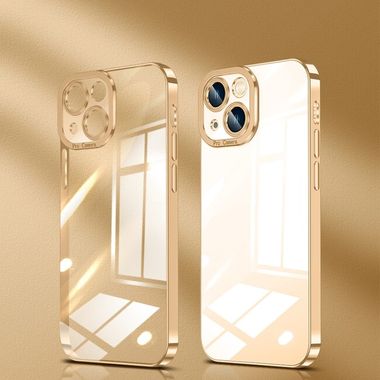 Pryžový kryt Crystal na iPhone 13 Mini - Zlatá