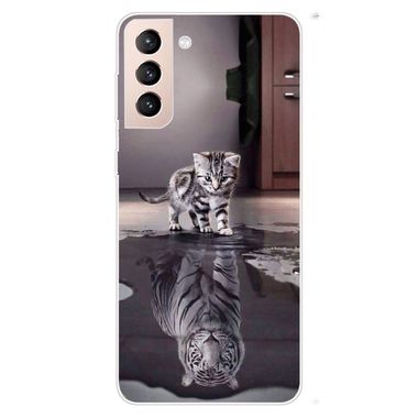 Gumový kryt DRAWING na Samsung Galaxy S22 Plus 5G - Cat Tiger
