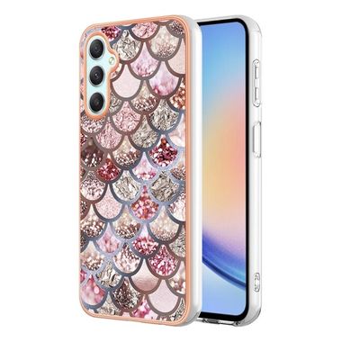 Pryžový kryt Electroplating pro Samsung Galaxy A25 5G – Pink Scales