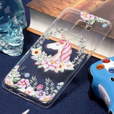 Gumový kryt Flower Unicorn na Samsung Galaxy A8+(2018)