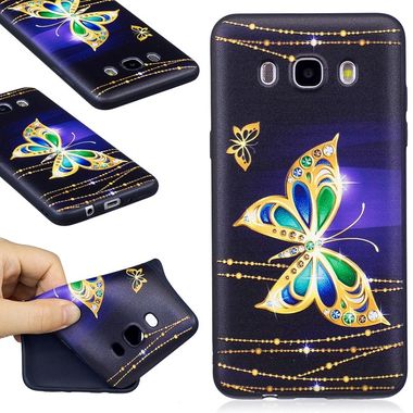 Gumový kryt Gold Butterfly na Samsung galaxy J5 (2016)