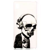 Gumový kryt Headphone Skull na Sony Xperia M4 Aqua