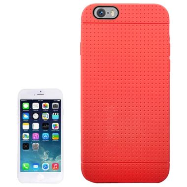Gumový kryt Honeycomb na iPhone 6 - červená
