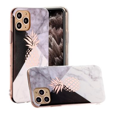 Gumený kryt Hot Stamping Geometric Marble IMD Craft na iPhone 11 pro -ananas