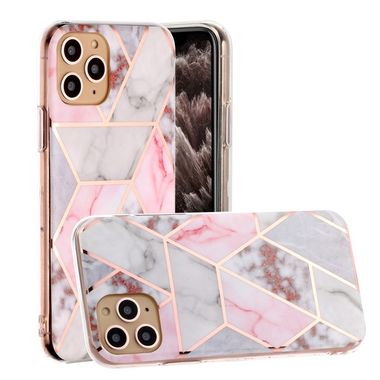 Gumený kryt Hot Stamping Geometric Marble IMD Craft na iPhone 11 pro -Hexagon