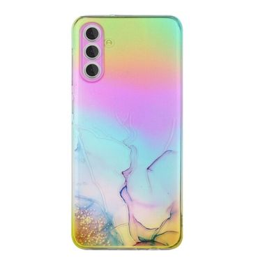 Pryžový kryt Laser Marble pro Samsung Galaxy A05s - Růžová