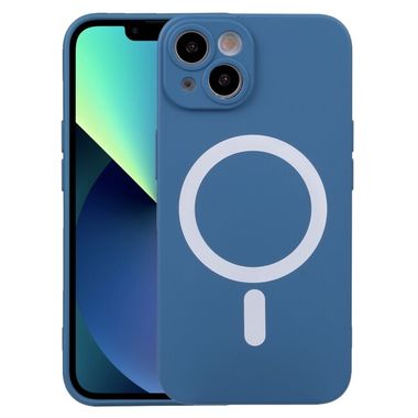 Gumový kryt Liquid Silicone pro iPhone 14 Plus - Modrá