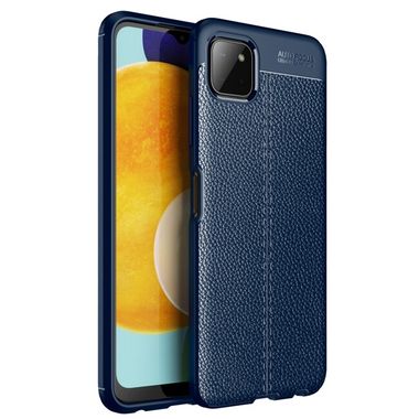 Gumový kryt LITCHI na Samsung Galaxy A22 5G - Námořnícka modrá