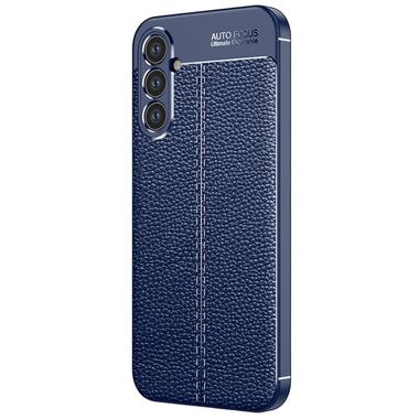 Gumový kryt LITCHI pro Samsung Galaxy A34 5G - Modrá