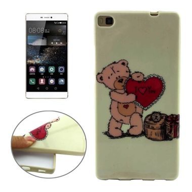 Gumový kryt Little Bear &amp; loving Heart na Huawei P8
