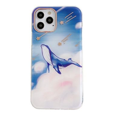 Gumový kryt MARBLE na iPhone 13 - Blue Dolphin
