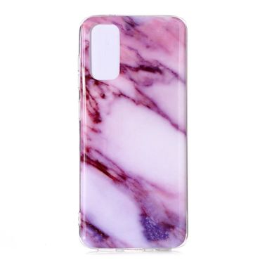 Gumový kryt   Marble Pattern na Samsung Galaxy S20-růžový