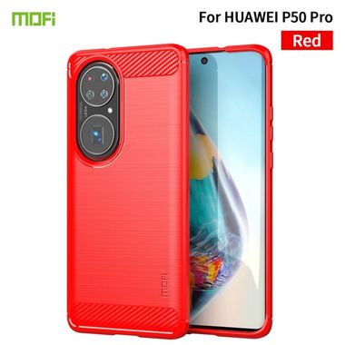 Gumový kryt MOFI na Huawei P50 Pro – Červená