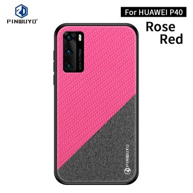 Gumový kryt na Huawei P40  - PINWUYO Rong Series -růžovo červená