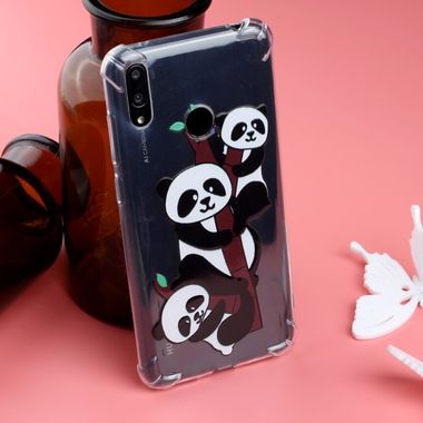 Gumový kryt na Huawei Y7 (2019) - Three Pandas Pattern