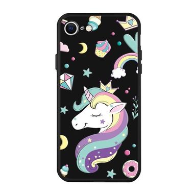 Gumový kryt pro iPhone SE (2020) - Candy Unicorn