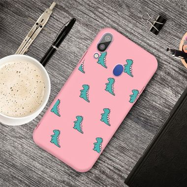 Gumový kryt na Samsung Galaxy A30 -Růžoví dinosauři