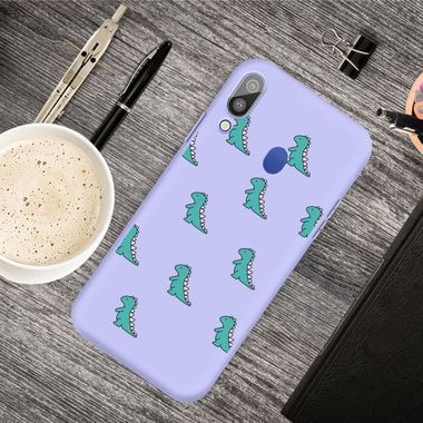 Gumový kryt na Samsung Galaxy A30 - Purple Dinosaurs