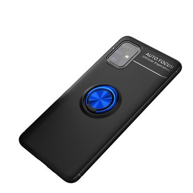 Gumový kryt na Samsung Galaxy A51 - Black+Blue