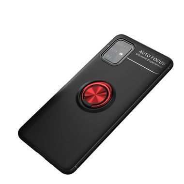 Gumový kryt na Samsung Galaxy A51 - Black+Red