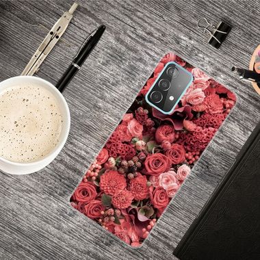 Gumový kryt na Samsung Galaxy A72 - Many Red Roses