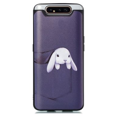 Gumový kryt na Samsung Galaxy A80 - Pocket Rabbit Pattern