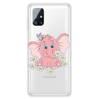 Gumový kryt na Samsung Galaxy M51 - Little Pink Elephant