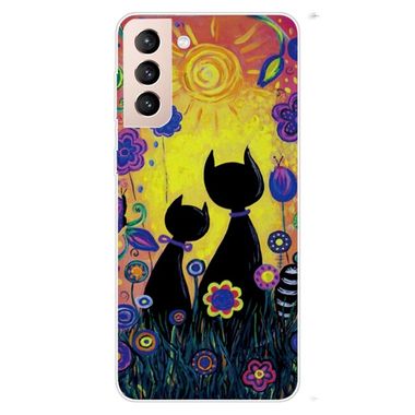 Gumový kryt PAINTED na Samsung Galaxy S22 Plus 5G - Oil Painting Black Cat