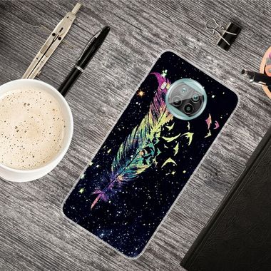 Gumový kryt PAINTED na Xiaomi Mi 10T Lite - Colorful Feathers