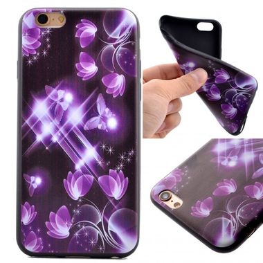 Gumový kryt Purple Butterfly na iPhone 6