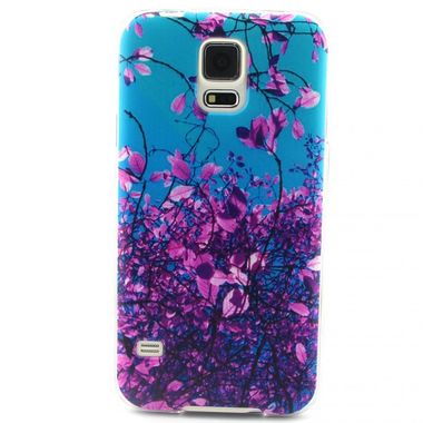 Gumový kryt Purple Leaves na Samsung Galaxy S5
