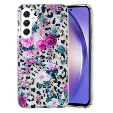 Pryžový kryt Shell Pattern pro Samsung Galaxy A24 - Leopard Flower