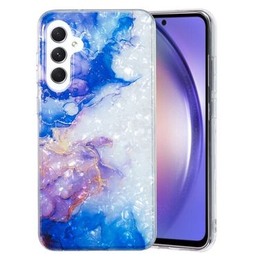 Pryžový kryt Shell Pattern pro Samsung Galaxy A24 - Sky Blue Purple Marble