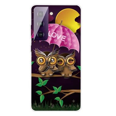 Gumený kryt Shockproof Painted na Samsung Galaxy S21 5G - Umbrella Owl