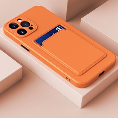 Gumový kryt SKIN FEEL pro iPhone 14 - Oranžová