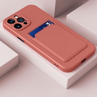 Gumový kryt SKIN FEEL pro iPhone 14 - Růžově červená