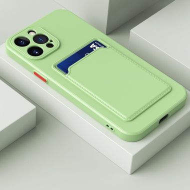 Gumový kryt SKIN FEEL pro iPhone 14 - Zelená matcha