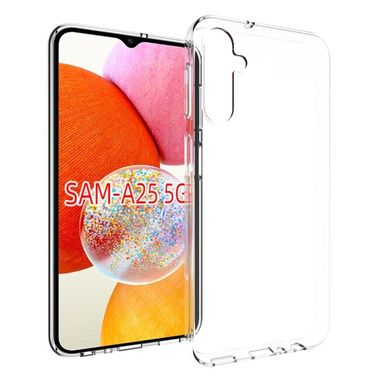 Pryžový kryt Texture na Samsung Galaxy A25 5G – Transparent