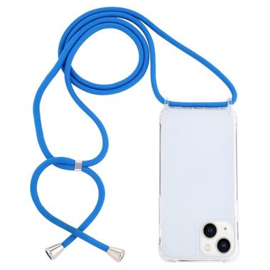 Gumový kryt Transparent Airbag pro iPhone 14 - Modrá