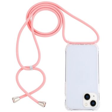 Gumový kryt Transparent Airbag pro iPhone 14 - Růžová