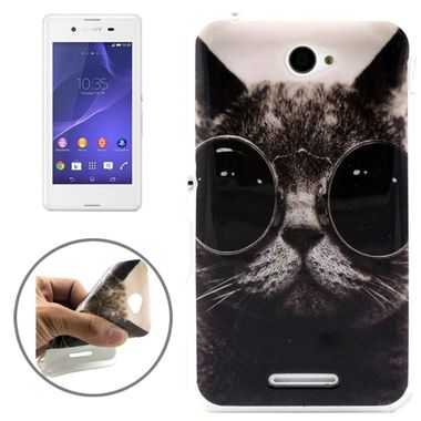 Gumový kryt Ultrathin Cool Cat na Sony Xperia E4