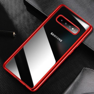 Gumový kryt US-BH487 na Samsung Galaxy S10 - červená