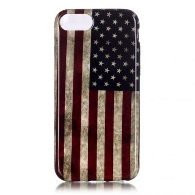 Gumový kryt USA flag na iPhone 7 / iPhone 8